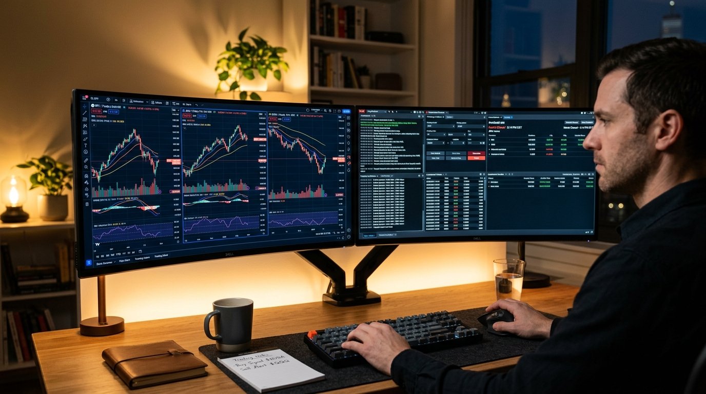 Working Professional Trading Desk Setup